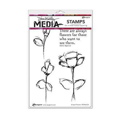 Ranger Dina Wakley Cling Stamps - Always Flowers